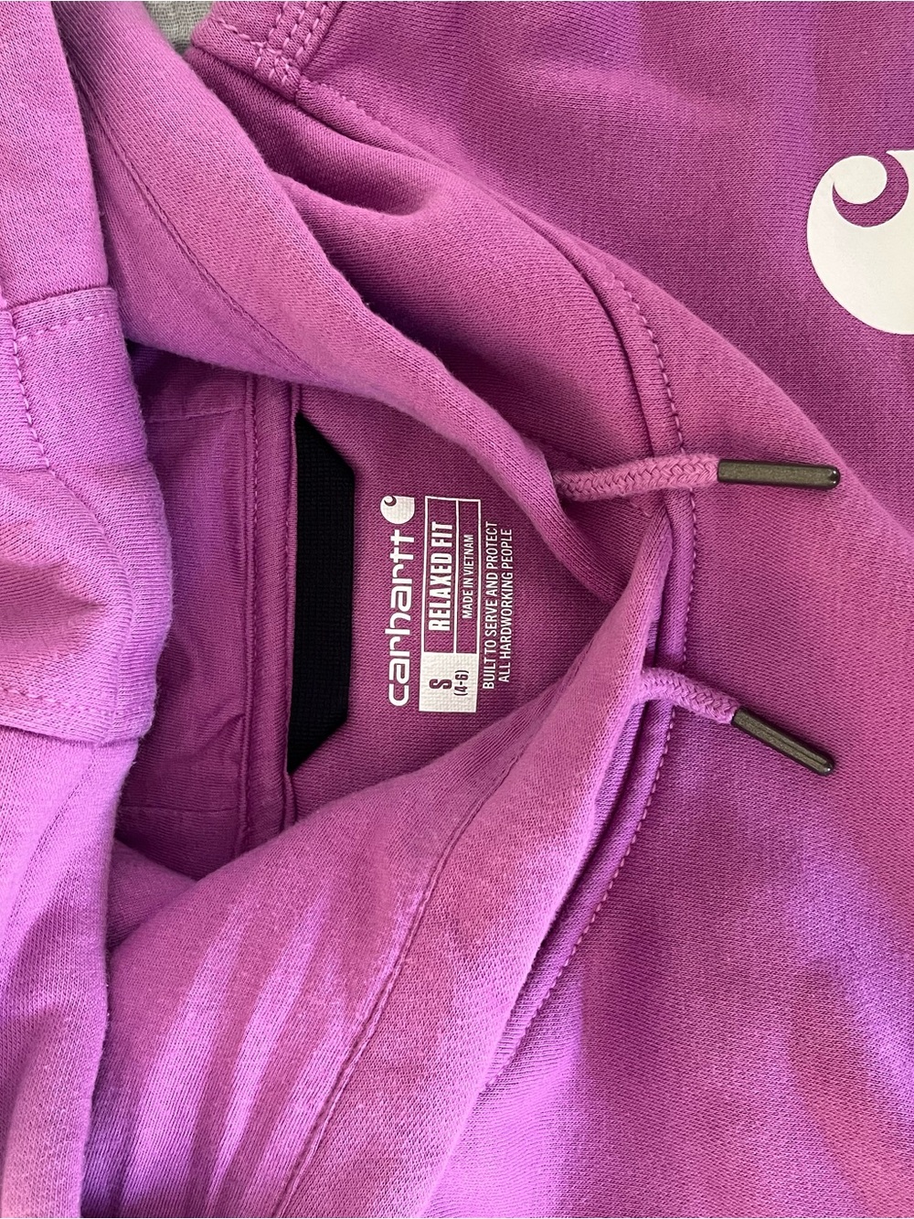 Carhartt Women’s Purple Logo Hoodie - Picture 3 of 3